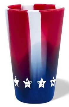 Patriotic 16 Ounce Pint Glass -Silicone